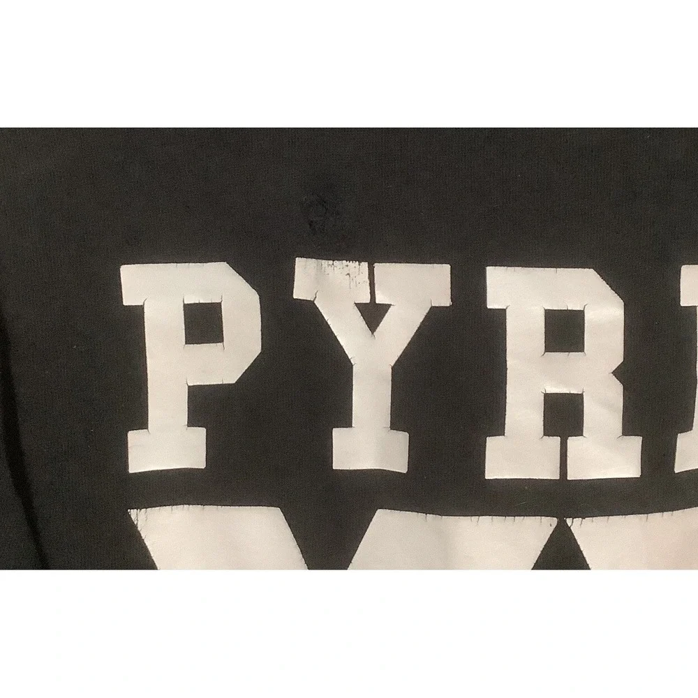 Pyrex Virgil Abloh Sweatshirt Jumper Big Logo Cotton Crew Neck Black Size XS
